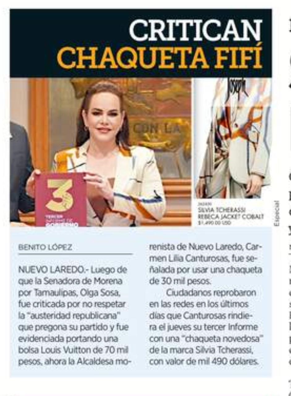 F 2 Se suma EL NORTE a la crítica de vestido