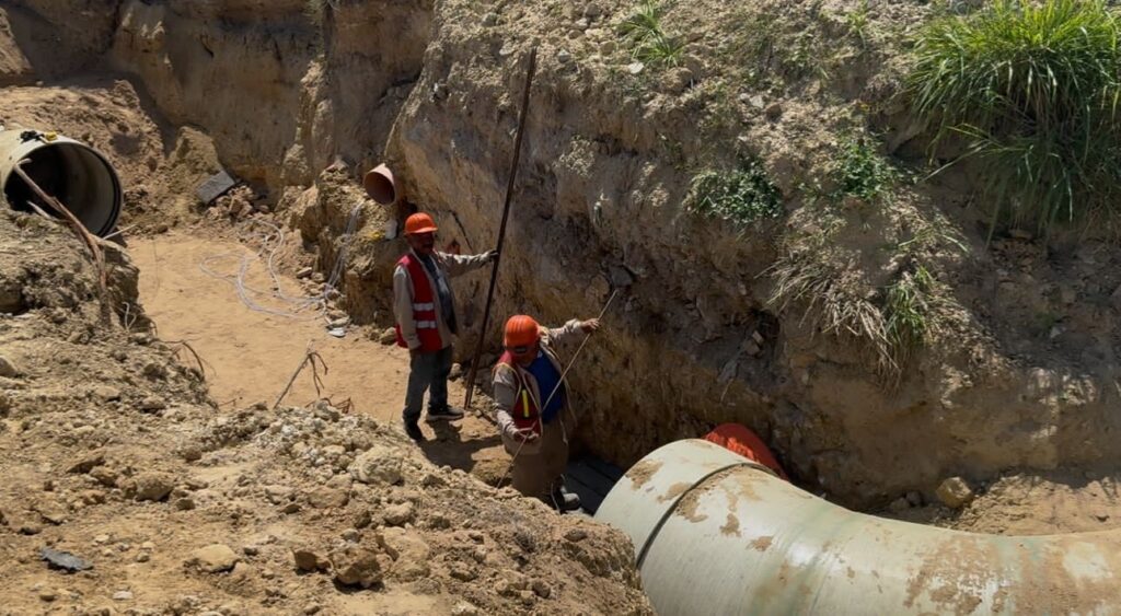 2 abr Z 2 Importante avance de obra de ampliación de red de agua potable