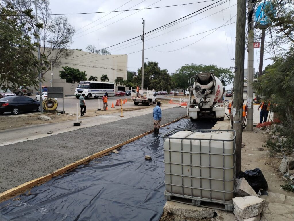 Z 2 COMAPA SUR avanza en trabajos de pavimentación tras mantenimiento hidrosanitario