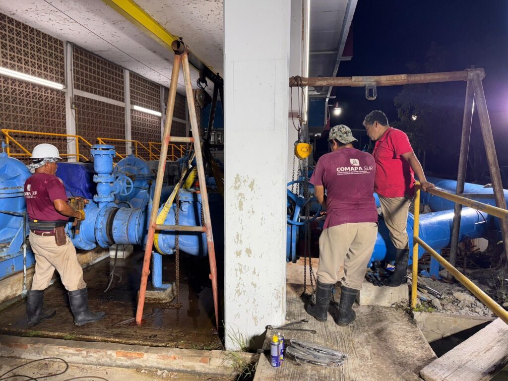 9 jul Z 1 Mejorará COMAPA SUR sistema de bombeo en la planta Laguna de la Puerta